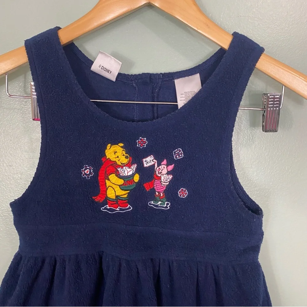 Disney VTG Winnie The Pooh Fleece Dress Vintage‎ Size 6 6X